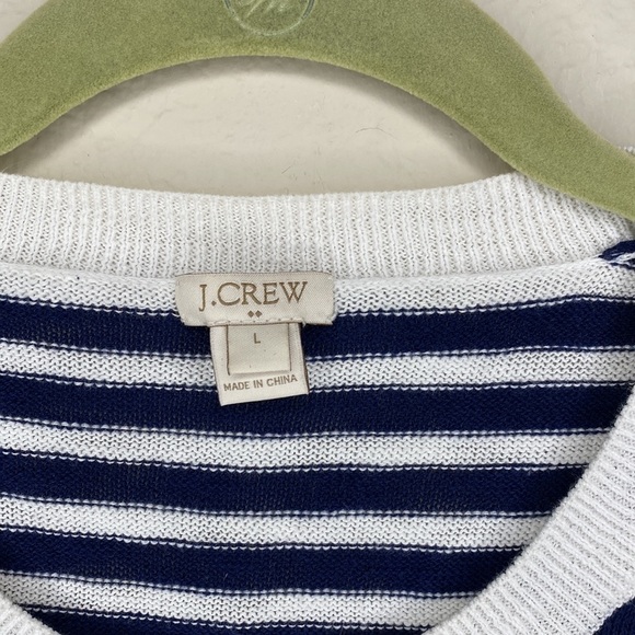 J. Crew factory striped sweater top size large - Picture 2 of 3